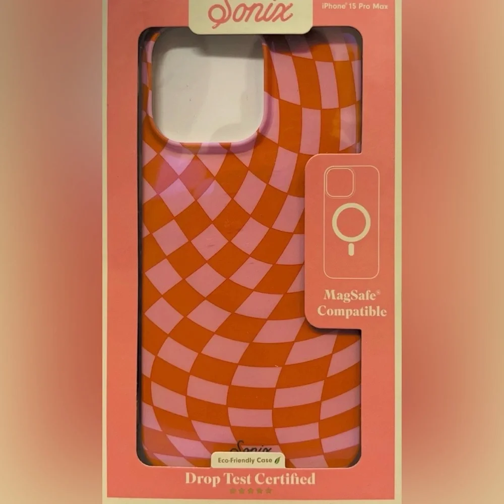Sonix iPhone Case Checkmate Pink iPhone 15 Pro/15 Pro Max/16 Pro/16 Pro Max NIB